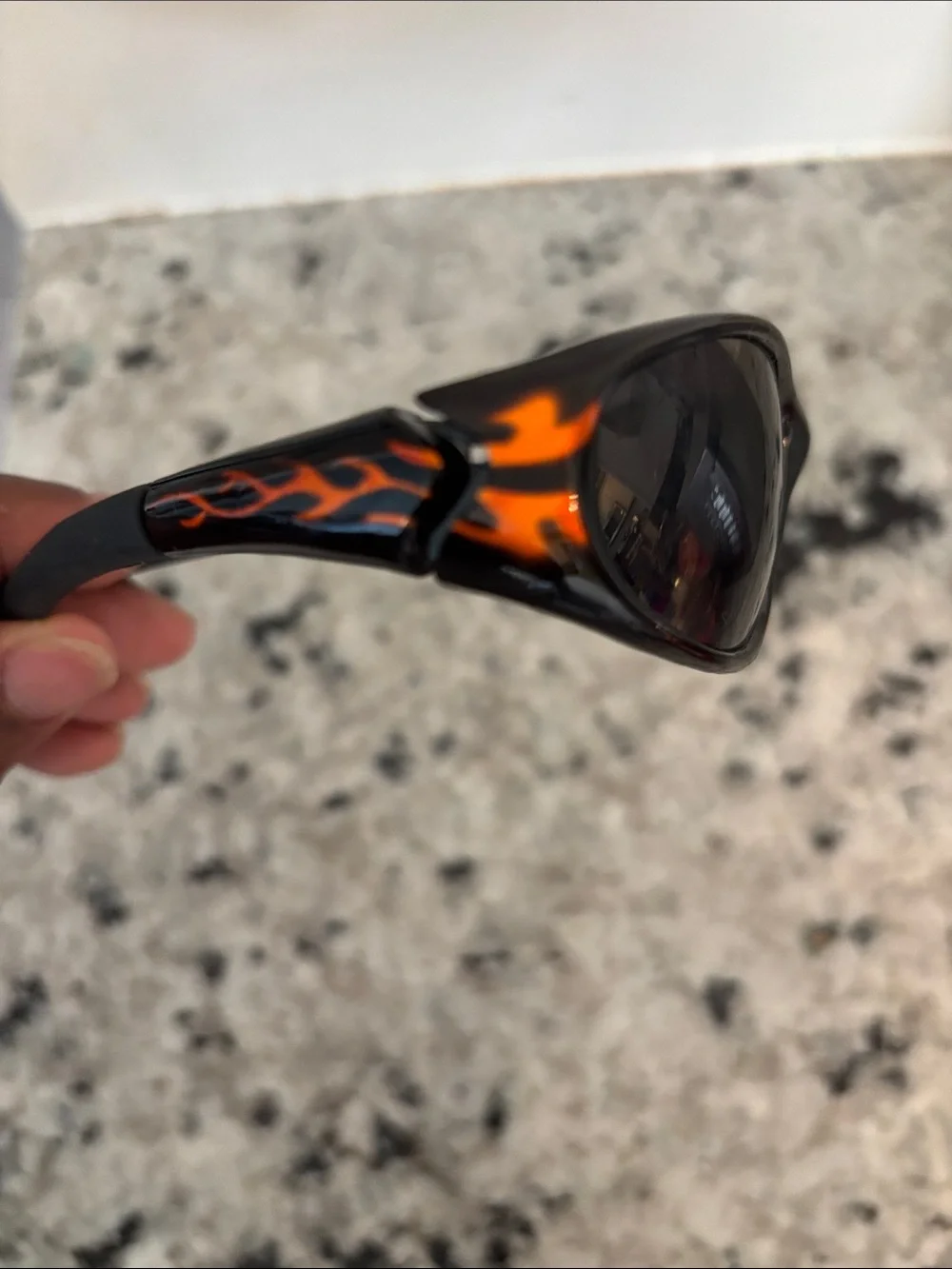 Sleek Black Sport Sunglasses - Wraparound Style - Picture 2 of 3